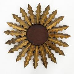 Gilded Sunburst Tole Mirror - 1179936