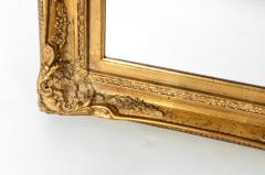 Gilded Wood Framed Fire Mantel Hanging Wall Mirror - 714227