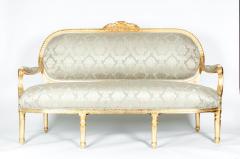 Gilded Wood Framed Victorian Style French Settee - 714177