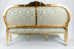 Gilded Wood Framed Victorian Style French Settee - 714184