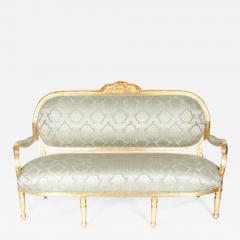 Gilded Wood Framed Victorian Style French Settee - 714779