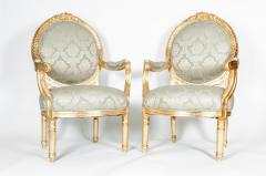 Gilded Wood French Pair of Victorian Style Chairs - 717011