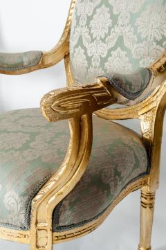 Gilded Wood French Pair of Victorian Style Chairs - 717017