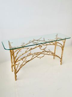 Gilded Wrought Iron Branch Console Table 1970s - 3853283