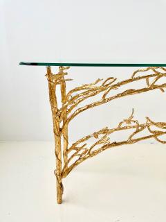 Gilded Wrought Iron Branch Console Table 1970s - 3853285