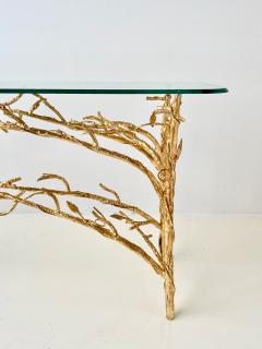 Gilded Wrought Iron Branch Console Table 1970s - 3853286