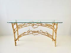 Gilded Wrought Iron Branch Console Table 1970s - 3853288