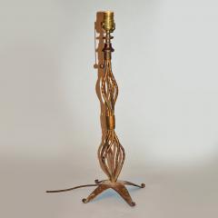 Gilded Wrought Iron Table Lamp French c 1940 - 17272