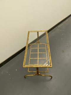 Gilded Wrought Iron Two Tier Table With Glass Top - 1166974