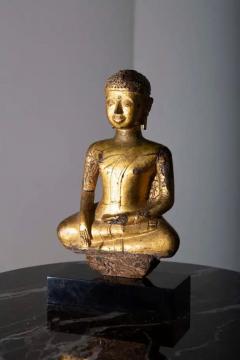 Gilded lacquered wood sculpture depicting Buddha Burma - 3690757