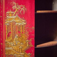 Giles Grendey 18th Century George II Scarlet Red Japanned Corner Cupboard Att Giles Grendey - 3123549