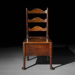 Giles Grendey English Georgian Ladder Back Country Chair or Kitchen Chair - 2567349