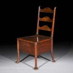 Giles Grendey English Georgian Ladder Back Country Chair or Kitchen Chair - 2567356