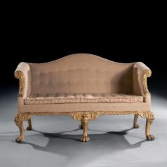 Giles Grendey George II Giltwood Sofa on Lion Mask Hairy Paw Feet Possibly by Giles Grendey - 4557678