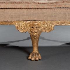 Giles Grendey George II Giltwood Sofa on Lion Mask Hairy Paw Feet Possibly by Giles Grendey - 4557681