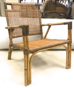 Gilles Semadiras Riviera50s style Gilles Semadiras for Maison et Jardin pair of canning chairs - 985537