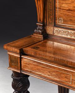 Gillows Oxford An Extremely Fine Rosewood and Brass Inlaid Writing Table - 3947026