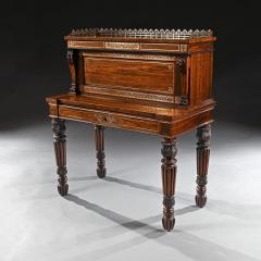 Gillows Oxford An Extremely Fine Rosewood and Brass Inlaid Writing Table - 3947043