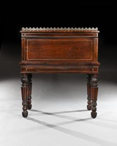 Gillows Oxford An Extremely Fine Rosewood and Brass Inlaid Writing Table - 3947049