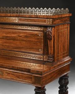 Gillows Oxford An Extremely Fine Rosewood and Brass Inlaid Writing Table - 3947050