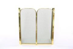 Gilt Brass Framed Black Mesh Fire Place Screen - 1964600