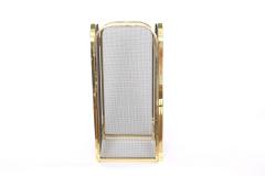 Gilt Brass Framed Black Mesh Fire Place Screen - 1964602