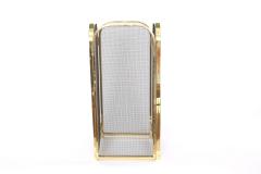 Gilt Brass Framed Black Mesh Fire Place Screen - 1964602