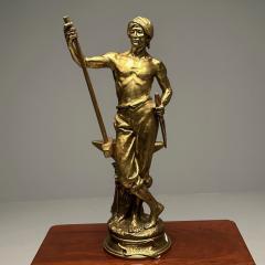 Gilt Bronze Figure of a Male Laborer Titled Le Travail After Antoine Bofill - 3402786