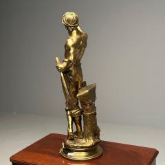 Gilt Bronze Figure of a Male Laborer Titled Le Travail After Antoine Bofill - 3402788