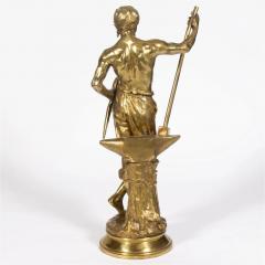 Gilt Bronze Figure of a Male Laborer Titled Le Travail After Antoine Bofill - 3402793