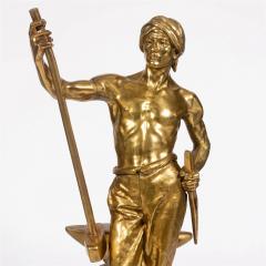 Gilt Bronze Figure of a Male Laborer Titled Le Travail After Antoine Bofill - 3402794