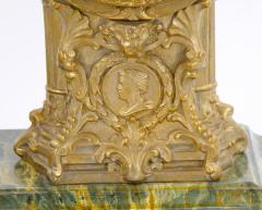 Gilt Bronze Footed Marble Base Mantel Clock Depicting Carthage Warrior - 3282836