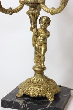 Gilt Bronze and Marble Candelabra Table Lamp - 1814160