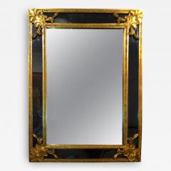 Gilt Charcoal Black Glass Mirror - 77951