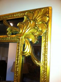 Gilt Charcoal Black Glass Mirror - 77953