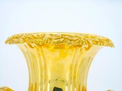 Gilt English Silverplate Campana Vase Wine Cooler or Ice Bucket - 3167373