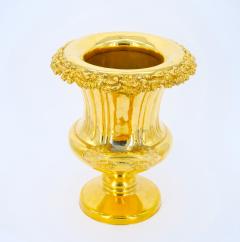 Gilt English Silverplate Campana Vase Wine Cooler or Ice Bucket - 3167376