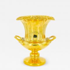 Gilt English Silverplate Campana Vase Wine Cooler or Ice Bucket - 3170738