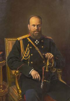 Gilt Framed Russian Oil Portrait of a Czar manner of Ivan Kramskoi  - 4539075