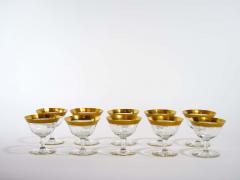 Gilt Gold Trim Dessert Coupe Service Ten People - 2941776