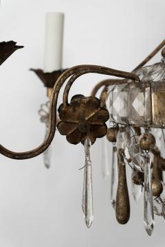 Gilt Iron and Crystal Italian Chandelier - 4248646
