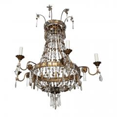 Gilt Iron and Crystal Italian Chandelier - 4248649