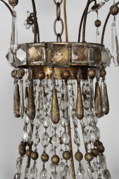 Gilt Iron and Crystal Italian Chandelier - 4248652