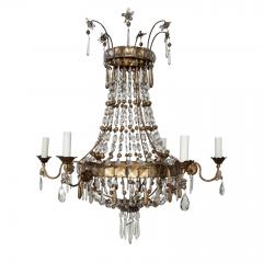 Gilt Iron and Crystal Italian Chandelier - 4248653