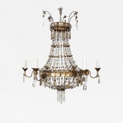 Gilt Iron and Crystal Italian Chandelier - 4248866