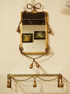 Gilt Metal Mirror and Shelf - 1826378