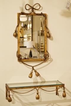 Gilt Metal Mirror and Shelf - 1826380