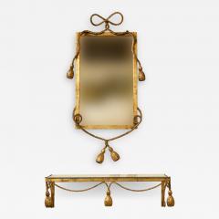 Gilt Metal Mirror and Shelf - 1827161