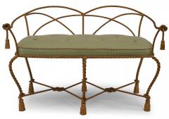 Gilt Metal Rope and Tassel Loveseat - 1378833