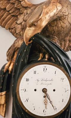 Gilt Painted and Carved Eagle Clock Prussian European Early 19th century - 3329785